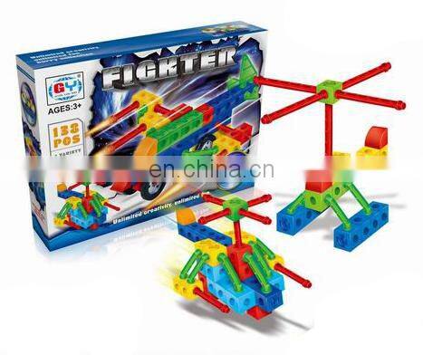 2014 educational toys plastic fighter building block