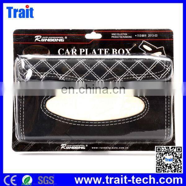 Car Sun Visor PU Leather Napkin Box Clip, Car Sun Visor Tissue Box