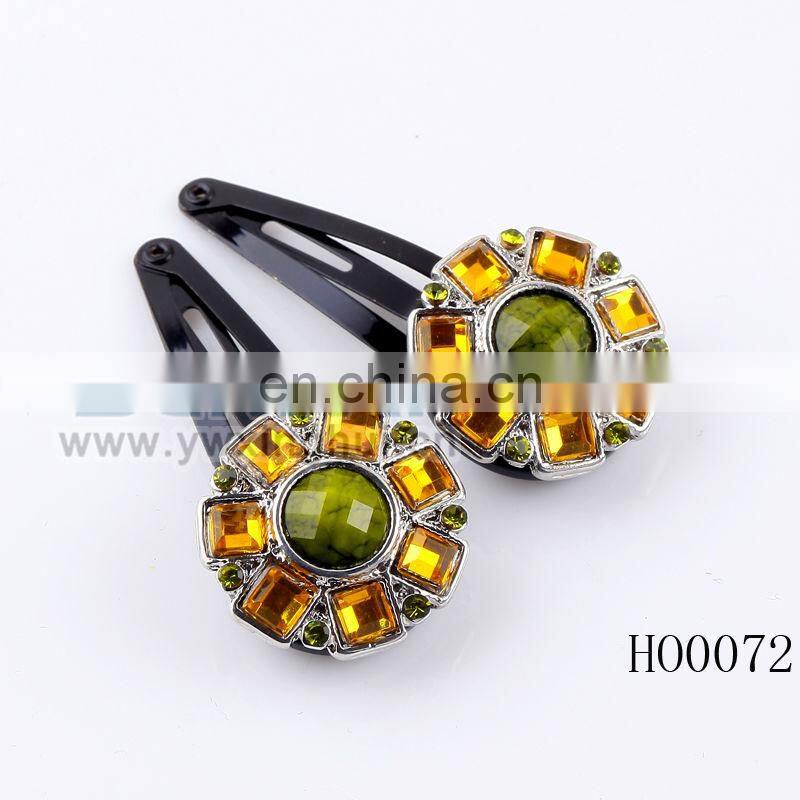 fashion alloy round vintage alloy flower hair clip hair clip wholesale