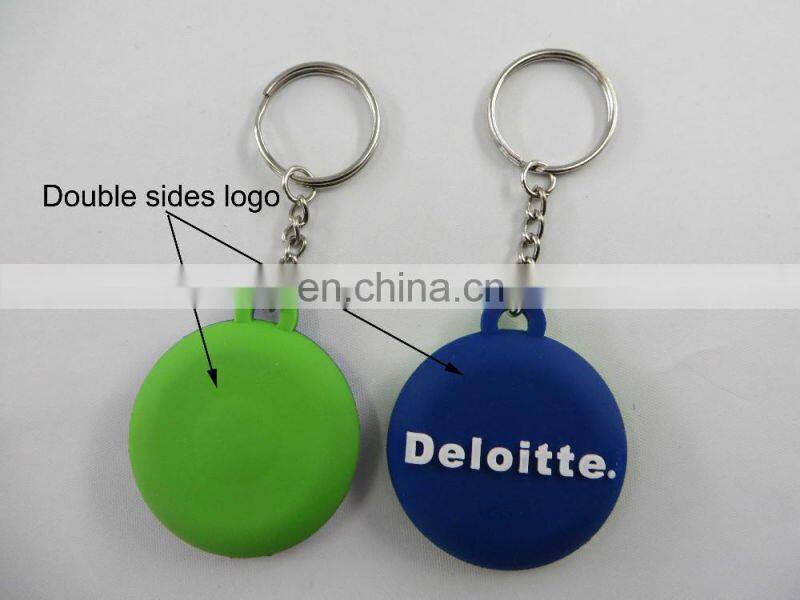 Custom double sides 3d embossed logo pvc keychains