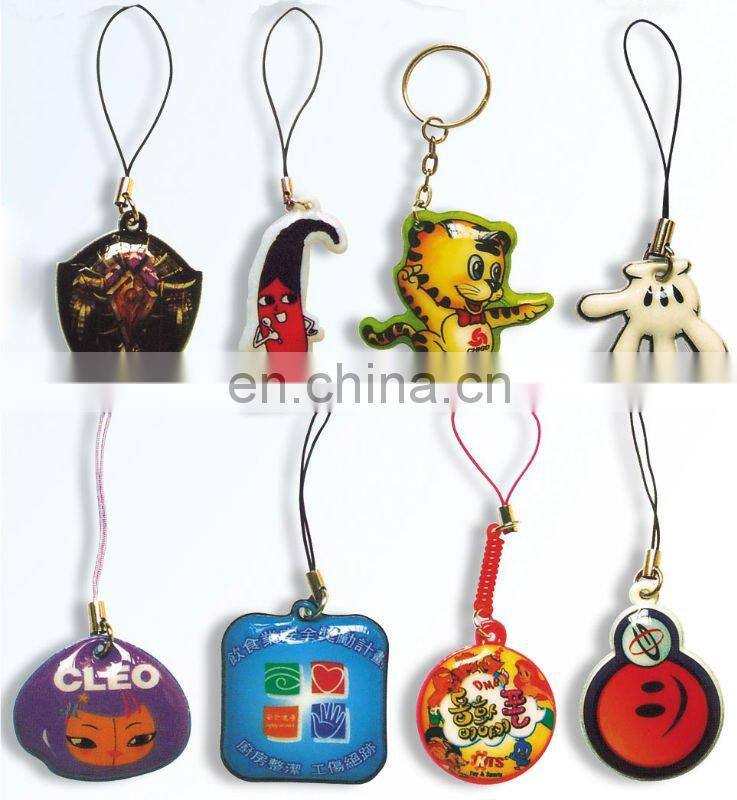 cleaner type and custom logo printing pvc mobile phone keychain screen cleaner for promotion