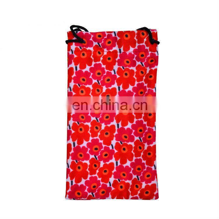 nice lady printing colorful microfiber cosmetic pouch bag