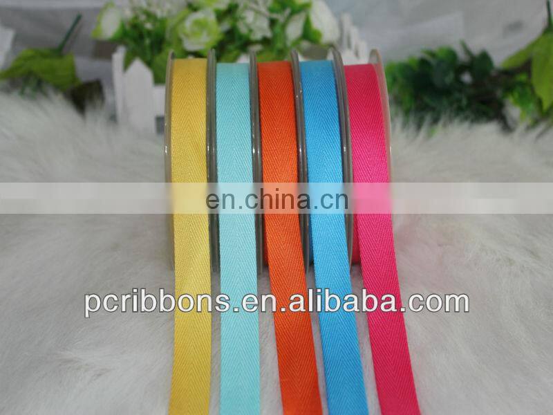 Colorful woven cotton fabric ribbon
