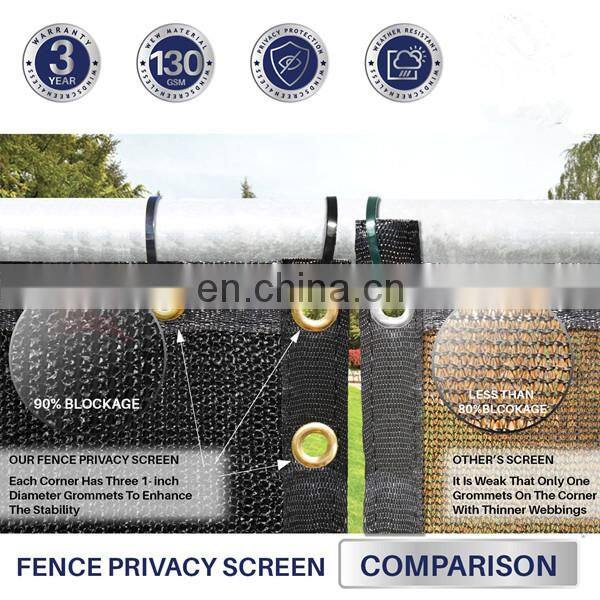 Customize Brown Privacy Fence Screen for 8' (H) Tall /Height Fence Privacy Wind Screen Mesh Cover