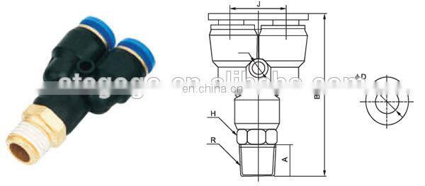 pneumatic compressed quick air connector air tubing connector air intake connector