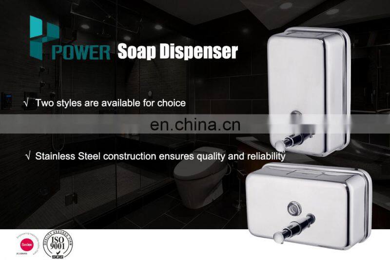 1000 ml 304 stainless steel foam or liquid soap dispenser wall mounted
