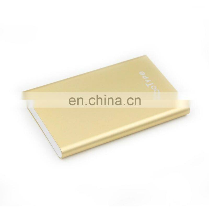 2020 best quality metal 4000mah power bank aluminum super thin power charger oem logo print