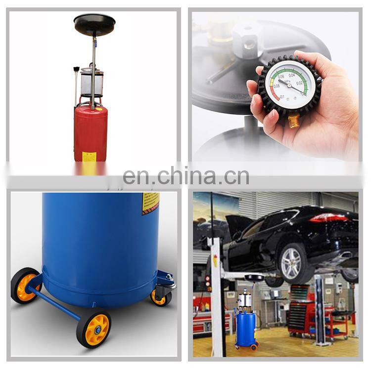 20 gallon portable vacuum air operated oil lift drain under container tank adjustable
