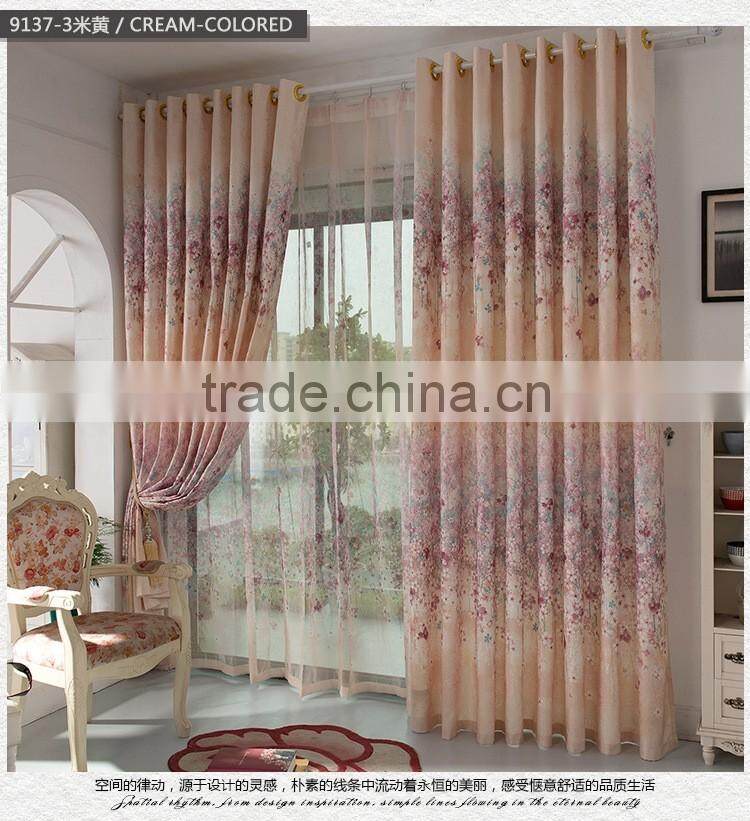 Beautiful printed curtains/flower curtains/jacquard curtains/window curtain for home