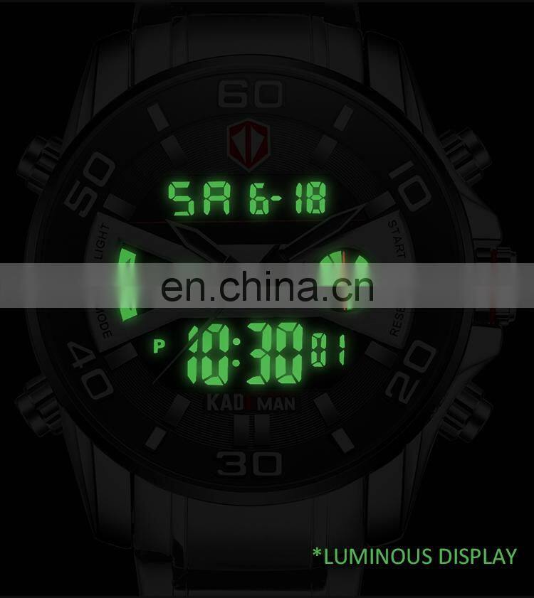 KADEMAN K6171 chinese men watches double display led alarm luminous chrono water resistant sports digital military watches