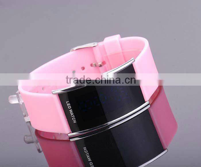 silicone band fashion led watch