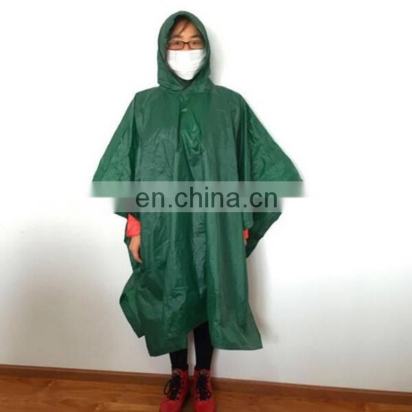 High Quality 100% Waterproof Vinyl PVC Raincoat with Hood