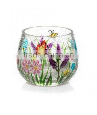 Wildflower Crackle Votive Holder