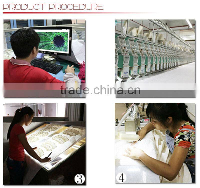 2014 Apparel Garment Accessories F6625 DTY Poly Milky Ivory Lace Fabric Wholesale