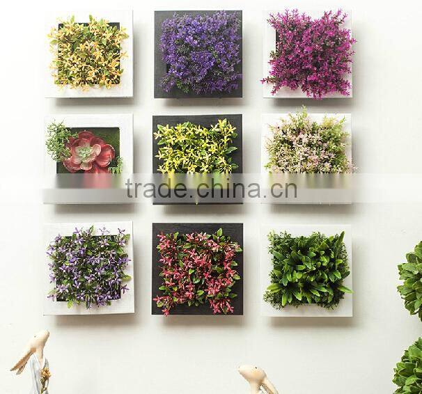 2015 New Design Home Decoration Cheap Wall Hanging Wooden Frame Artificial Flower Wholesale