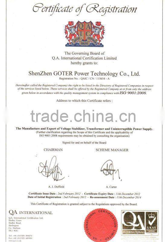 Three phase 60KVA Static Voltage Stabilizer