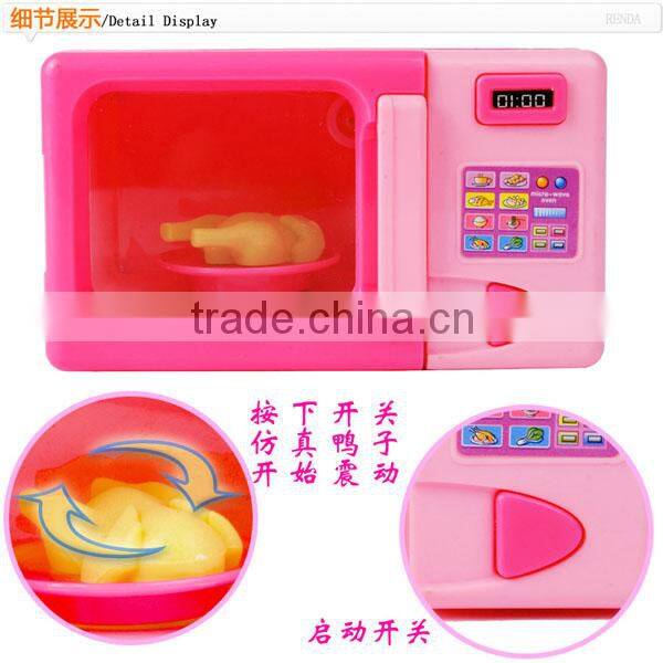 China Manufacturer kids play house Kitchen toy mini appliances toys Microwave oven with light