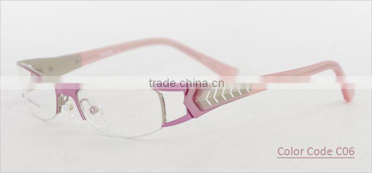 Half-rim Metal High Class Fashion Cheap Plastic Glasses Frames Spectacles Glasses Frames