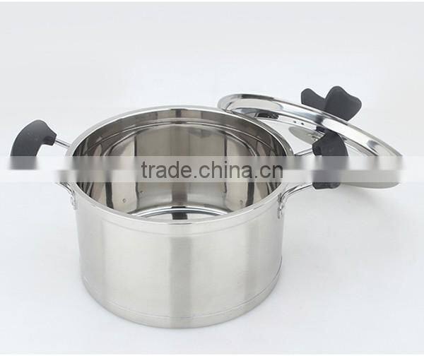 wholesale capsule bottom induction stainless steel cookware pot set