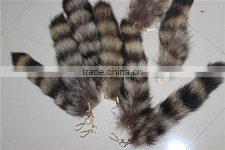 Factory Direct Genuine Fox Tail Keychain Fur Tassel Women Bags Accessories
