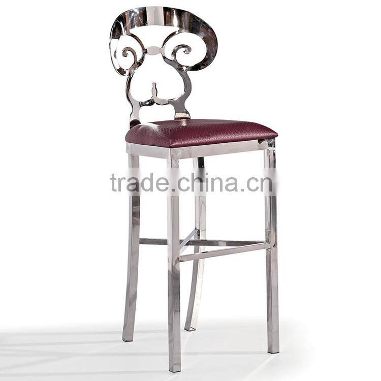 Yunzhang fashion modern glass stainless steel bar table