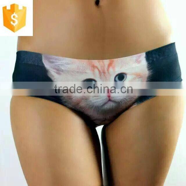 Ladies underpants women's boxes 3D print panty laser cut panty new design