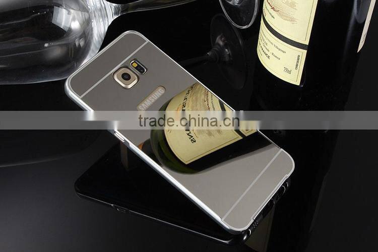 For samsung s6 edge plus bumper case with mirror back,gold aluminium bumper case For samsung galaxy s6 edge plus