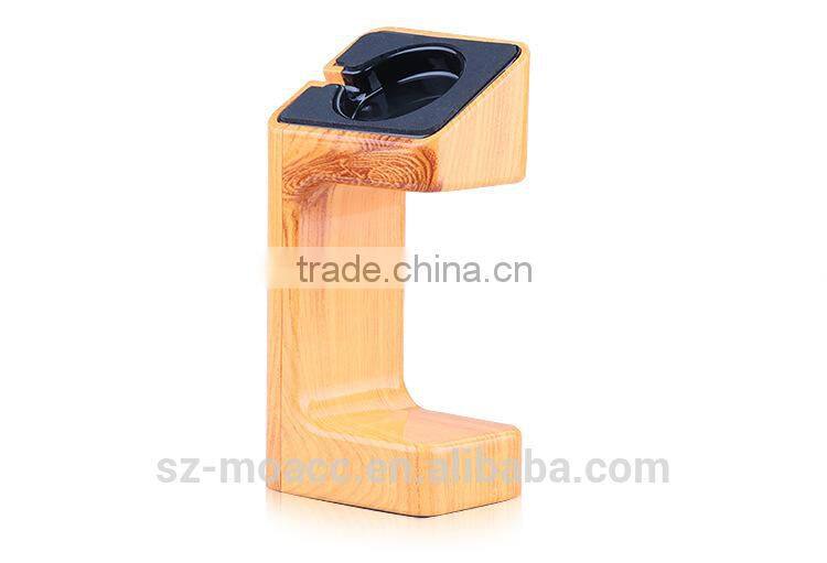2015 New products Wood grain plastic Charging Stand for Apple Watch