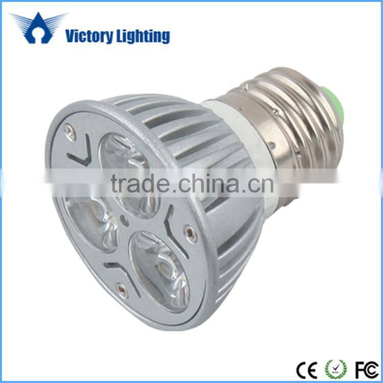 Hot Sale AC85-265V Aluminum Alloy 3w E26 Led Spot Light