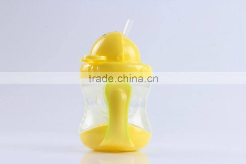 Animal Shape Baby Learning Cup With Silicone Straw /Bear Shape Baby Learning Cup
