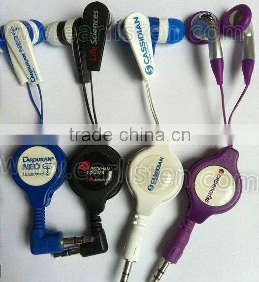 colorful retractable earphones