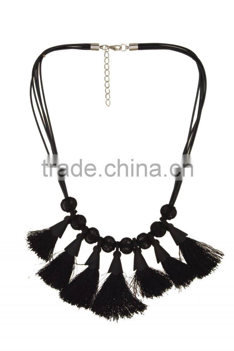 Trendy Fashion Tassel Rhinestone Necklace