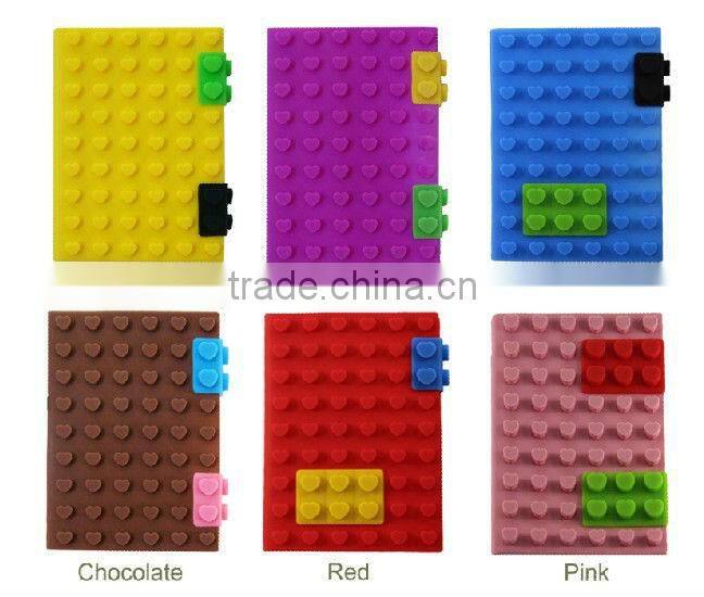 Candy colorful block silicone notebook