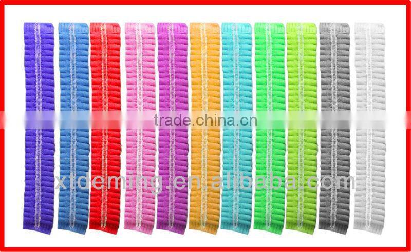 Disposable Non woven double/single Elastic Mob Cap/clip cap 19" 21"