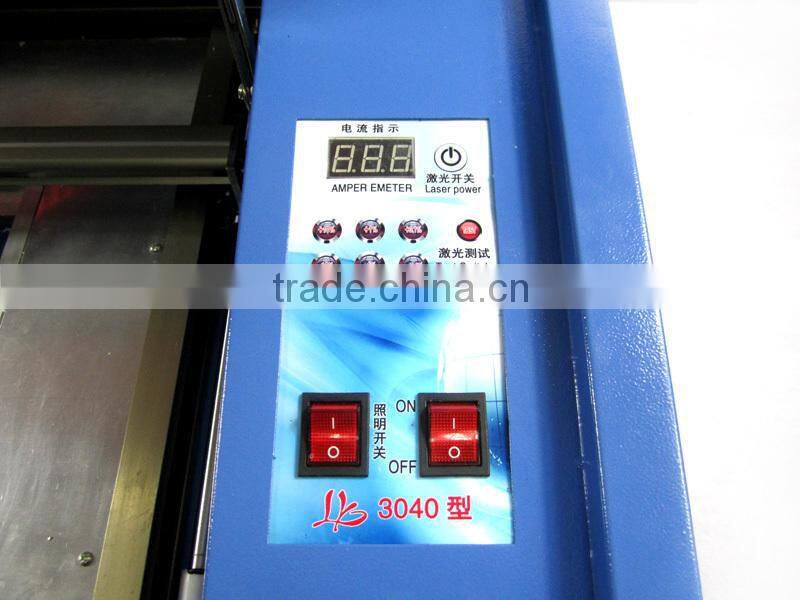 Best rotary axis LY 3040 CO2 laser cutting machine price with 50W tube ,1 year Warranty laser engraving machine for sale