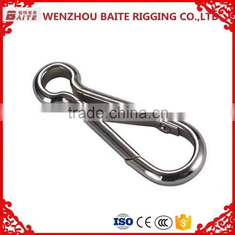 China Supplier Nickel Plated Smplex Carabiner Spring Hook With Eye in Rigging Hardware Manufacturer