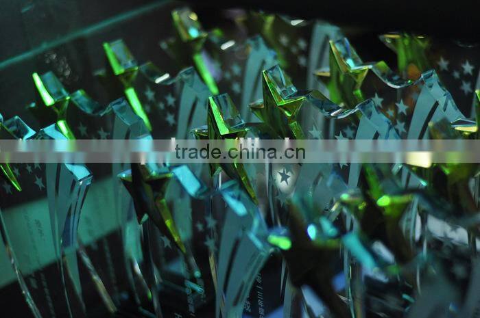luxury star crystal trophy crystal award crystal glass award souvienir gifts custom logo company award gifts