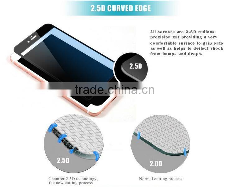 2.5D 0.33mm mobile phone tempered glass screen protector for iphone 6/6s
