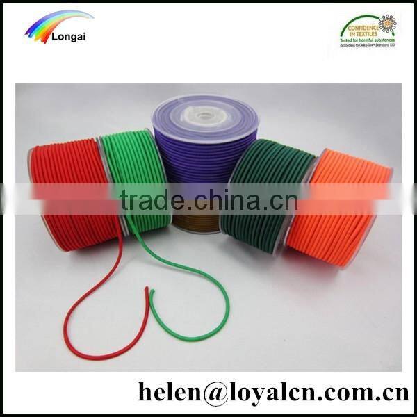4mm black round braided elastic cord 4mm elastic rope