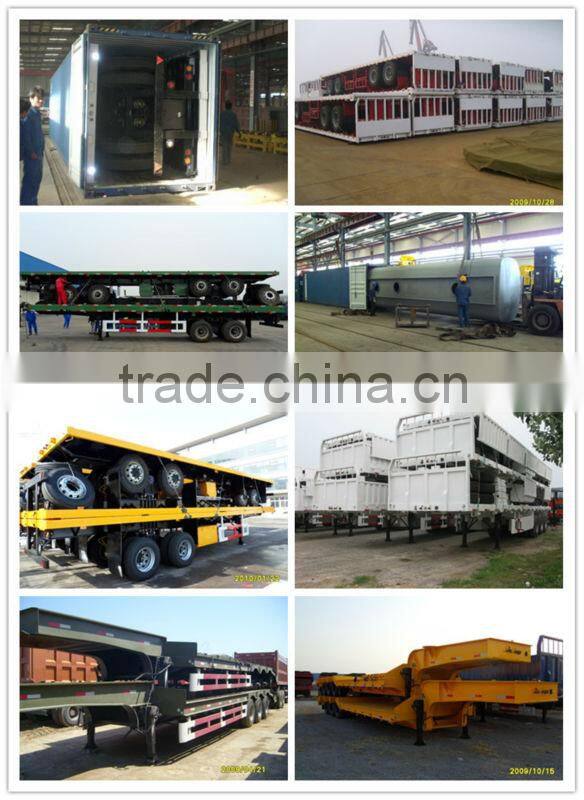 tri axle 50 Tons platform trailers for heavy duty for sale with good price (air suspension optional) for AngolaCongo
