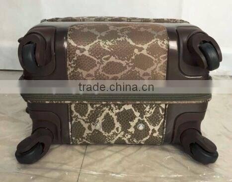 Stock Quality PC with polyester 3pcs trolley luggage set