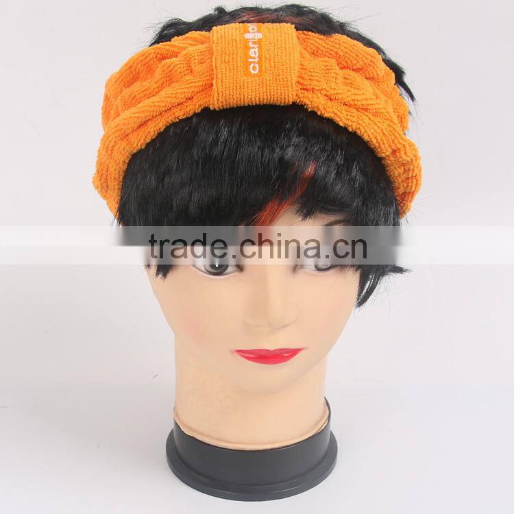 Hot sell headband packing box purple bow headband with hand face towel