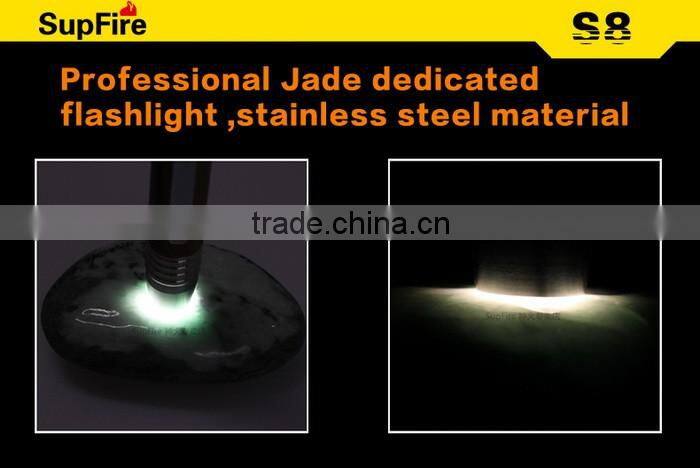 rechargeable battery Q5 LED Flashlights for Jade Identification mini portable testing gem torches