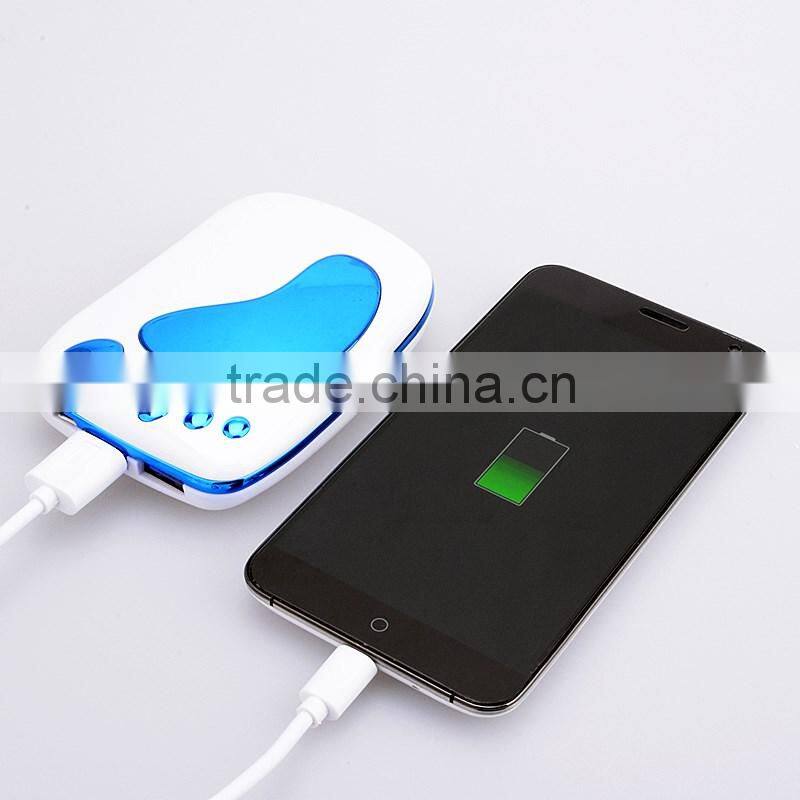 Super high quality cartoon design popular dual usb 5v 2.1a power bank with 4 power indicators