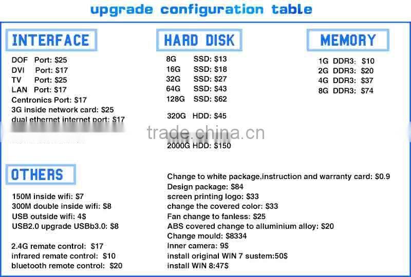 can run Windows Vista or 8 I3-4130 office pc XCY G11 4g ram and 500g hdd all in one desktop computer powerful windows