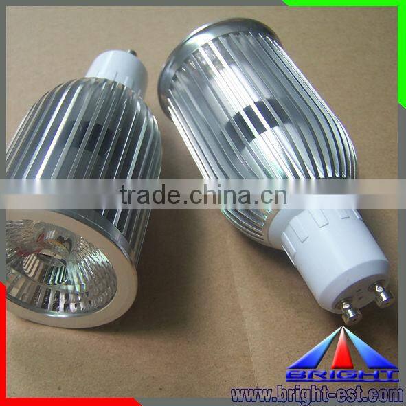 7W Epistar Dimmable 0-100% COB LED Spotlight GU10 12v