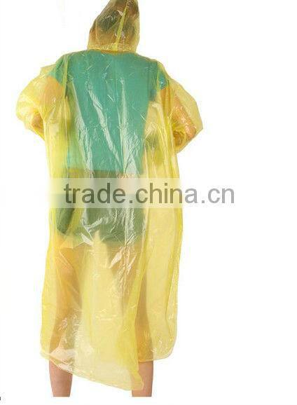 disposable PE adult rain poncho