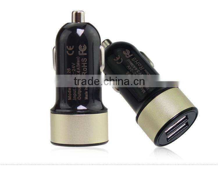 DC 12v-24v Input Cigarette Lighter 2 USB Mini Car Charger