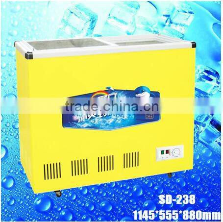 SD-258 open top refrigerator,open showcase refrigerator icecream fruit gas chest freezer