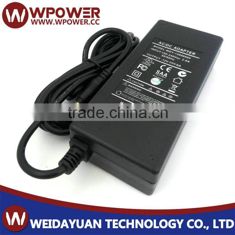 12V 6A power adapter supply c-tick PSE UL KC Class 2 certification power adapter 72w